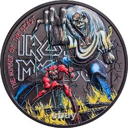 2022 Cook Islands $5 IRON MAIDEN Colorized Silver Proof NUMBER OF THE BEAST