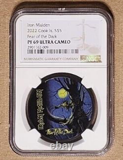 2022 Cook Islands $5 Iron Maiden Fear Of The Dark Ngc Pf69 Uc Silver Coin