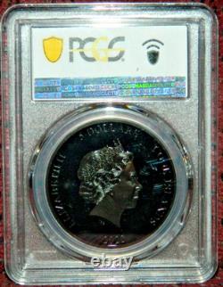 2022 Cook Islands $5 Iron Maiden Number Of The Beast Coin & Box Pcgs Pr70 Dcam
