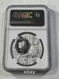 2022 Cook Islands $5 Minnesota Common Loon Silver Coin Graded MS 70 by NGC