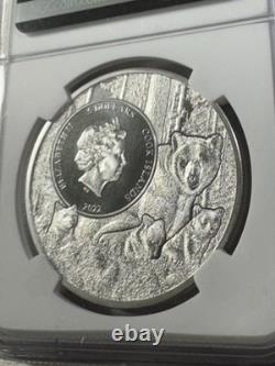 2022 Cook Islands $5 New Jersey Western Honey Bee Silver Graded MS 70 by NGC