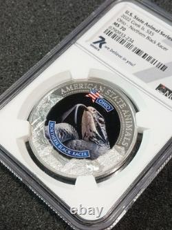 2022 Cook Islands $5 Ohio Black Racer Coin NGC MS70 State Animal Series