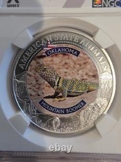 2022 Cook Islands $5 Oklahoma Mountain Boomer Coin NGC MS 70 US State Animal