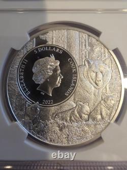 2022 Cook Islands $5 Oklahoma Mountain Boomer Coin NGC MS 70 US State Animal