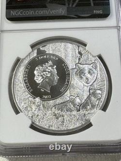 2022 Cook Islands $5 Oklahoma Mountain Boomer Silver Coin Graded MS 70 by NGC