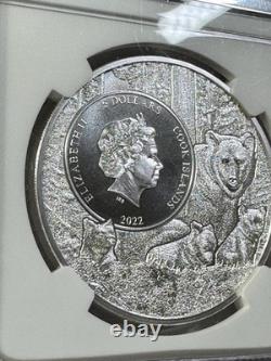 2022 Cook Islands $5 Oklahoma Mountain Boomer Silver Coin Graded MS 70 by NGC