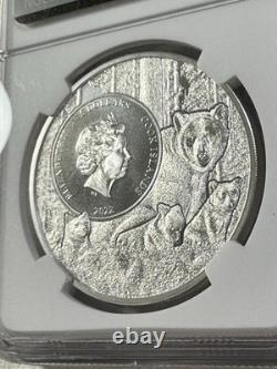 2022 Cook Islands $5 Oklahoma Mountain Boomer Silver Coin Graded MS 70 by NGC