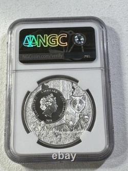 2022 Cook Islands $5 Oklahoma Mountain Boomer Silver Coin Graded MS 70 by NGC