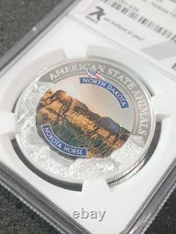 2022 Cook Islands $5 Silver Coin ND Nokota Horse State Animal MS70