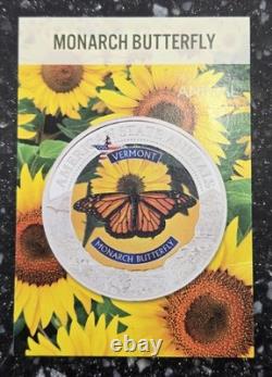 2022 Cook Islands $5 Silver US State Animal Vermont Monarch Butterfly NGC MS-70 2022 Cook Islands $5 Silver US State Animal Vermont Monarch Butterfly NGC MS-70