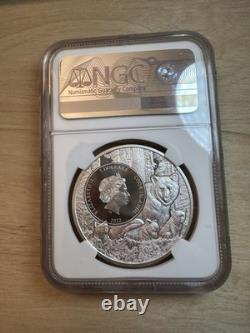 2022 Cook Islands $5 South Dakota Coyote MS70 1oz U. S. State Animal Series NGC