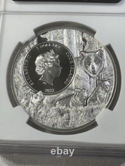 2022 Cook Islands $5 Vermont Monarch Butterfly Silver Coin Graded MS 70 by NGC