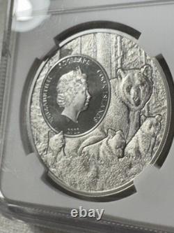2022 Cook Islands $5 Vermont Monarch Butterfly Silver Coin Graded MS 70 by NGC