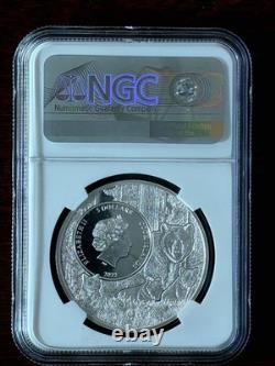 2022 Cook Islands $5 Virginia Big-Eared Bat. 999 Silver NGC MS70 Colorized