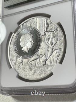 2022 Cook Islands $5 Wisconsin Badger Silver Coin Graded MS 70 by NGC