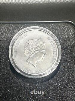 2022 Cook Islands 5 dollars Trapped Untrapped 1 oz silver coin proof CIT