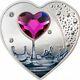 2022 Cook Islands 5 dollars Valentine's Day Heart shaped silver coin