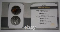 2022 Cook Islands Antiqued withSelective Gilding Norse Gods 2oz Silver Coin035GRA