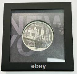 2022 Cook Islands Big City Lights NY 1 oz Silver Proof Coin with Case & COA