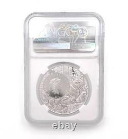 2022 Cook Islands CONNECTICUT SPERM WHALE MS70 1oz Silver Coin