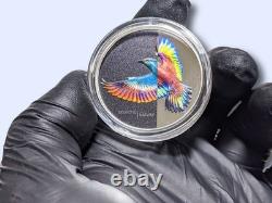 2022 Cook Islands Eclectic Nature Roller Bird 1 oz. 999 Silver coin Mint 1500 pc