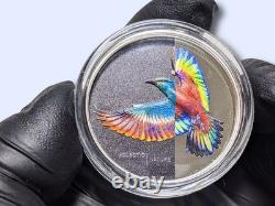2022 Cook Islands Eclectic Nature Roller Bird 1 oz. 999 Silver coin Mint 1500 pc