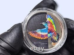 2022 Cook Islands Eclectic Nature Roller Bird 1 oz. 999 Silver coin Mint 1500 pc