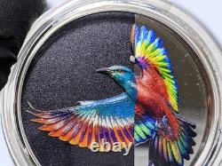 2022 Cook Islands Eclectic Nature Roller Bird 1 oz. 999 Silver coin Mint 1500 pc