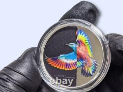 2022 Cook Islands Eclectic Nature Roller Bird 1 oz. 999 Silver coin Mint 1500 pc