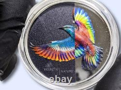 2022 Cook Islands Eclectic Nature Roller Bird 1 oz. 999 Silver coin Mint 1500 pc