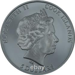 2022 Cook Islands In Memoriam Queen Elizabeth II 1oz Silver Black Proof Coin