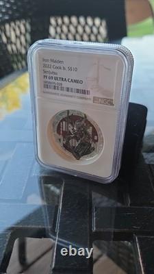 2022 Cook Islands Iron Maiden Senjutsu 1oz Silver Proof Coin graded NGC PF69 Ul
