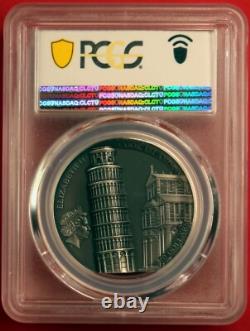 2022 Cook Islands LEANING TOWER OF PISA, PCGS MS70, 2 oz. Silver Antique Coin