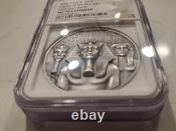 2022 Cook Islands LEGACY OF THE PHARAOHS 3 oz Silver NGC MS70 Antiqued Coin