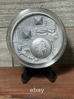 2022 Cook Islands LEGACY OF THE PHARAOHS Antique 3 Oz Silver Coin