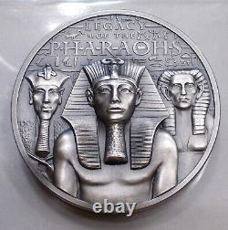 2022 Cook Islands Legacy Of The Pharaohs 20 Dollars 3oz. 999 Silver High Relief