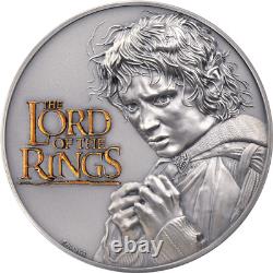 2022 Cook Islands Lord of the Rings 2 oz Silver Antiqued High Relief Coin