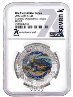 2022 Cook Islands Maryland Diamondback Terrapin Ngc Ms70 American State Animals