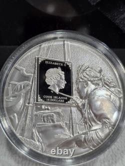 2022 Cook Islands Masters Of Art Vincent Van Gogh 2 Oz UHR Colorized Proof Coin