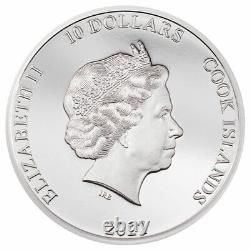 2022 Cook Islands Matterhorn Mountain UHR 2 oz Silver Proof $10 Coin OGP