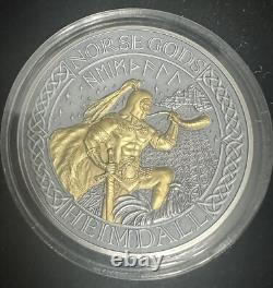 2022 Cook Islands NORSE GODS HEIMDALL 2 oz Silver Coin 500 Mintage