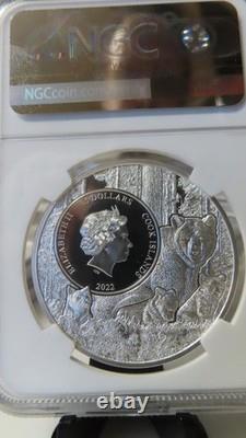 2022 Cook Islands New Hampshire Red Spotted Newt NGC MS70 US State Animal Series