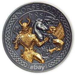 2022 Cook Islands Norse God Loki 2oz Silver Coin