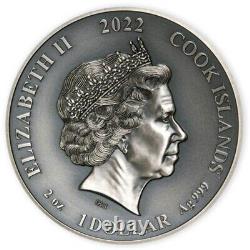 2022 Cook Islands Norse God Loki 2oz Silver Coin