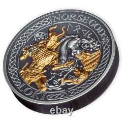 2022 Cook Islands Norse God Loki 2oz Silver Coin