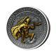 2022 Cook Islands Norse Gods Heimdall High Relief 2 oz Silver Gilt Antiqued