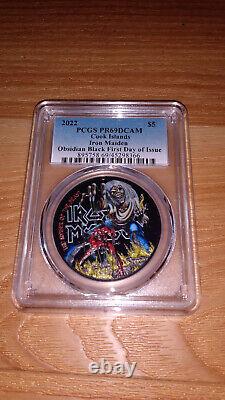 2022 Cook Islands PCGS PR69DCAM Iron Maiden 1 Oz Silver Coin FREE SHIPPING