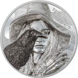 2022 Cook Islands Raven Witch Eye of Magic 2 oz. 999 Silver Coin CIT SOLD OUT