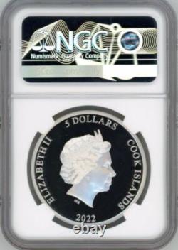 2022 Cook Islands Roller 1oz. 999 Silver Coin Eclectic Nature Bird CIT NGC 70 FR
