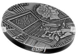 2022 Cook Islands S$5 End Of Humanity Memory NGC MS70 Antiqued COA